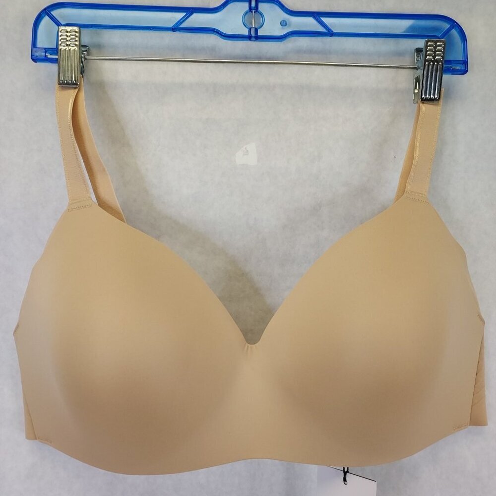 Knix Wing Woman Contour Bra 42D Warm Sand Wireless Beige Smoothing T-Shirt NEW